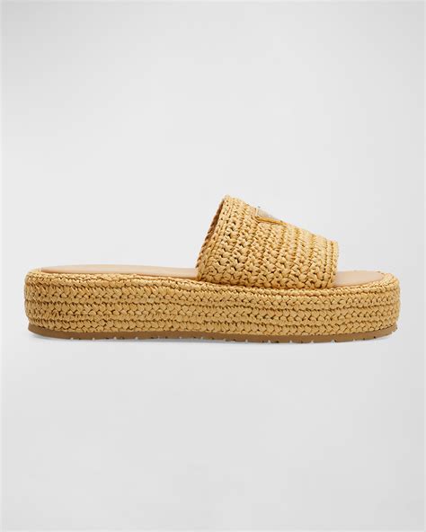 prada raffia slide|neiman marcus Prada raffia.